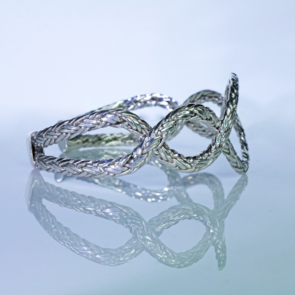 Artisan Sterling Silver Twist Cuff Bracelet - Picture 2 of 8